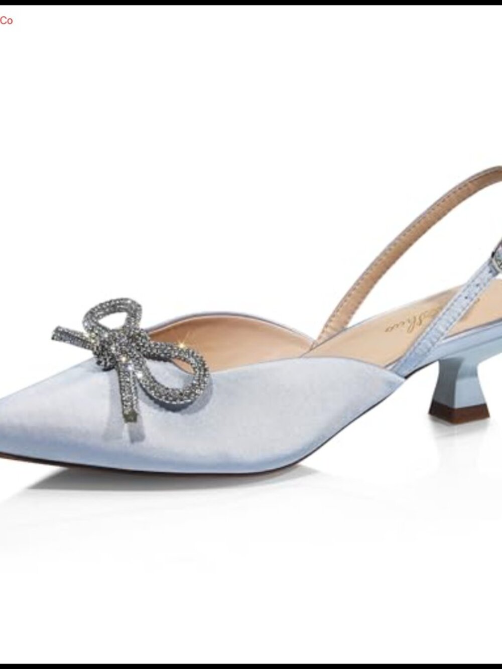 Kitten Heel Slingback Pointed Toe Low Heels Pumps Women Dressy Comfortable
